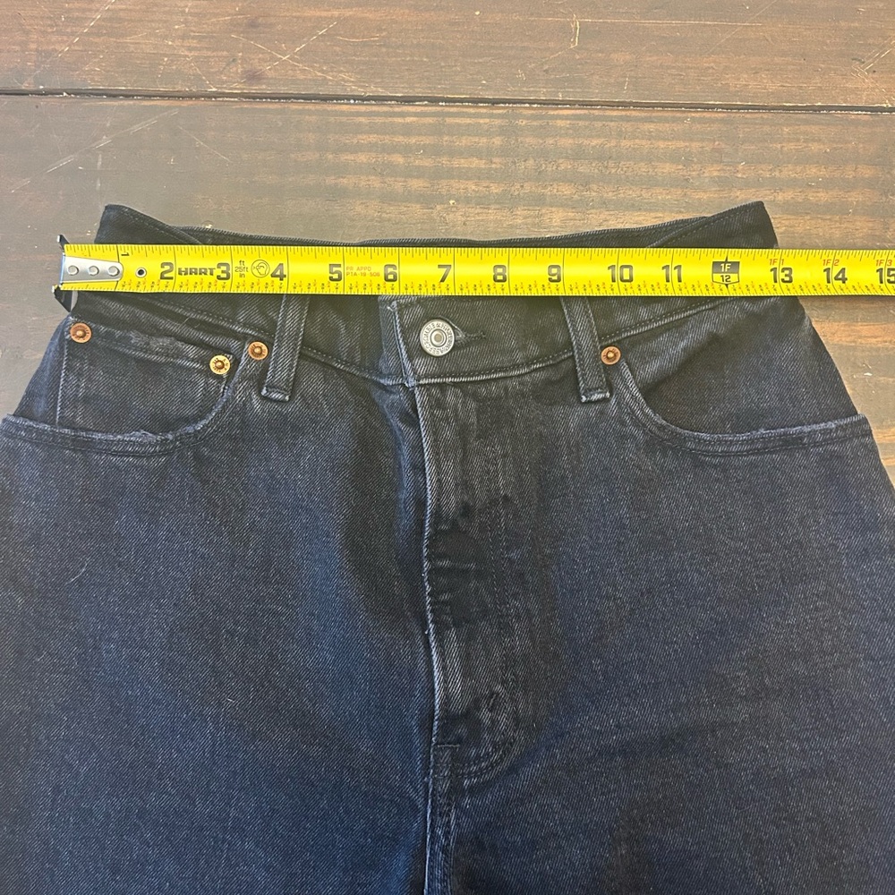 Abercrombie & Fitch The '90s Straight Ultra High‎ Rise Jeans Womens 27 / 4 Black - Picture 4 of 13